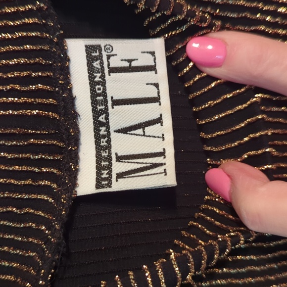 international male Shirts Mens Retro Tight Black And Gold Top Poshmark